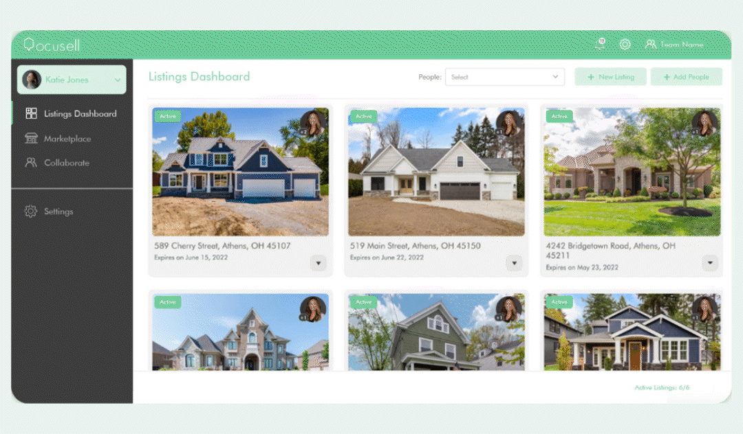 Listing Dashboard Gif